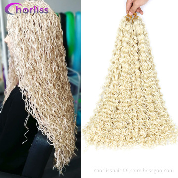 613 Color Zizi Wavy Curl Crochet Braiding Hair Afro Natural Synthetic Crochet Hair Micro Box Zizi Kinky Curl Braid Extensions